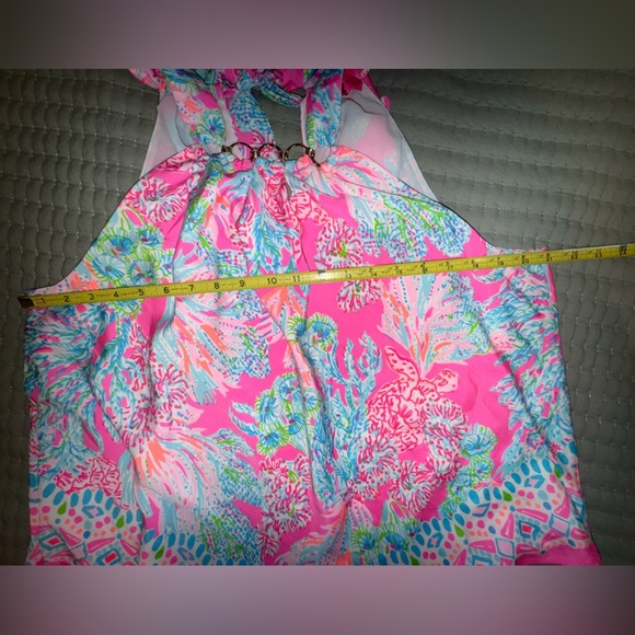 Lilly Pulitzer Julien "Seaing things" Prosecco pink Halter Top. Size Large NWT - Picture 5 of 15